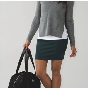 Lululemon &go city farer bodycon skirt emerald green
